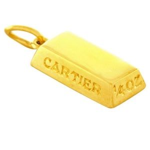 Vintage Cartier 1/4 oz. Gold Ingot Pendant 18 k gold